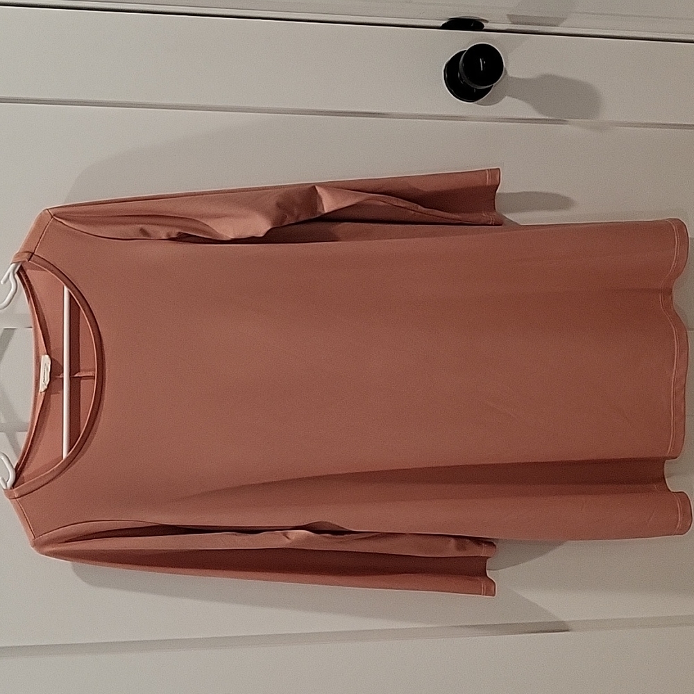 Long Sleeve Peach Dress